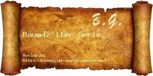 Baumüller Gerle névjegykártya